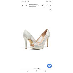 8.5 Dream Pairs Divine Silver Rhinestone Stiletto High Heel Shoes Wedding Prom